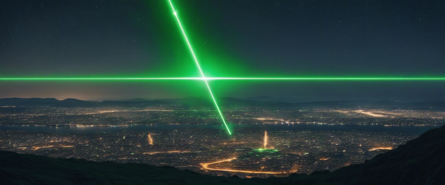 Green laser pointer in astronomy