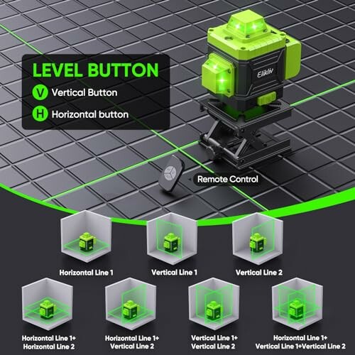 Elikliv 4D Green Laser Level