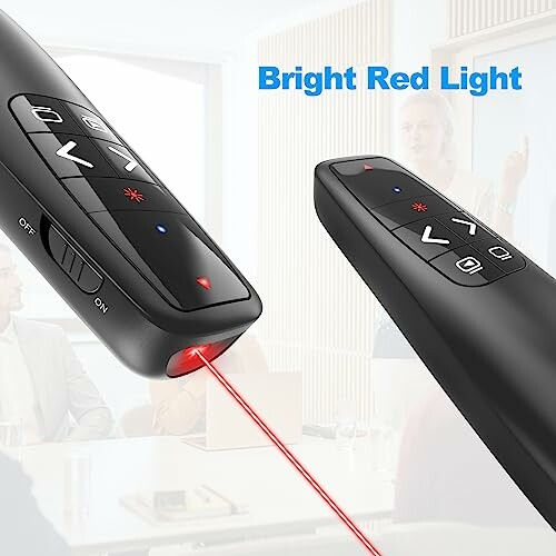 Black laser pointer with bright red light